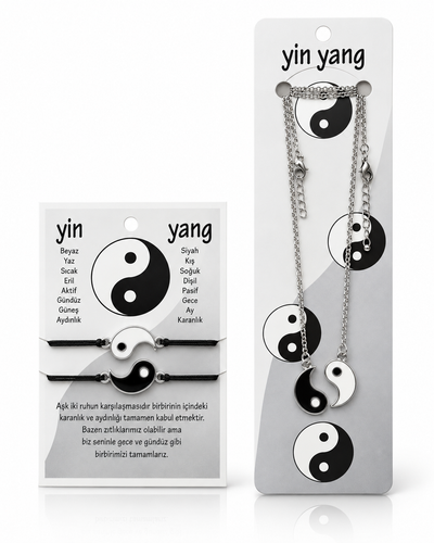 Yin Yang Kolye Bileklik Seti